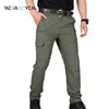 Calça masculina homens calças calças de carga casual Militari Tática do exército masculino masculino respirável à prova d'água multi-bockets de calça s-5xl plus size 230420