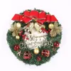 Decorative Flowers Cute Christmas Rattan Garland Artificial Wreath Home Ornaments For Front Door Decoration El Supermarket Layout Props