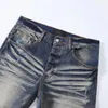 Jeans pour hommes 2023 Arrivée Mode Casual Skinny Design unique Bleu Faire vieux pantalon en denim lavé à l'eau pour hommes
