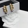 Stud Küpe Toptan Lüks Marka 18k Kaplama Altın Sallantı Kadın Mücevher Hediyeleri