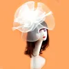 Vintage Bridal Flower Feather Hats Elegant Wedding Accessories Bride Net Hats White Fascinator Hats Women's Formal Occasion