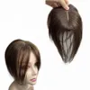 Syntetiskt S 100 Human Hair Toppers For Women 10inch Clips in Bangs Fringe Pieces Middle Part Brown Anemone Nonremy 230420