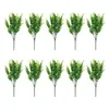 Fleurs décoratives 10 pièces plantes artificielles buissons réalistes résistant aux UV arbustes en plastique feuilles d'eucalyptus paquets décor de bureau