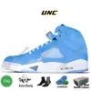 5 tênis de basquete para homens e mulheres 5s Craft Aqua Concord UNC Green Bean Racer BlueBird Oreo Metallic Raging Fire Red We The Best Borgonha Mens Trainers Sports Tennis