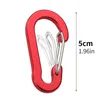 5 PCSCarabiners 1PCS S Form Aluminiumlegierung Sicherheitsschnallen Outdoor Sports Schlüsselanhänger Klettern Knopfkarabiner Camping Wandern Schlüsselhaken # 5 P230420