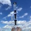 Bong de vidro para fumar, 15 polegadas, percolado, cachimbo de água pesado, cachimbo de água com coletor de gelo com tigela de 18 mm
