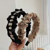 Sninestone hoofdband mode ruches ruches breed rand haarband haaraccessoires voor vrouwen trend casual haarband haarband meisje hoofddeksel