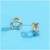 Hoop Huggie Punk Mélange Métal Criss-Cross Boucles D'oreilles Pour Femmes Géométrique Petite Oreille Os Aros Hie Hoops Bijoux Drop Livraison Dhgarden Otefy