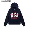 Mens 23ss Sweat à capuche Designer Rhude Sweats à capuche Lettre Imprimer Pull Sweatshirts Lâche à manches longues à capuche rétro Full Zip Up Veste à capuche Hommes Femmes Sweat à capuche en coton