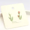 Baumeln Ohrringe Zinklegierung Emaille Tulpe Form Mode Blumen für Frauen Massenartikel Großhandel Ohrringe Herstellung Kits