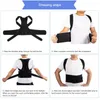 Supporto per la schiena Correttore posturale regolabile Corsetto per colonna vertebrale Cintura per clavicola traspirante Home Office Sport Neck Brace Salute