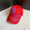 2024Trendy Moda Tasarımcı Top Cap Çift Street Sports Seyahat Şeker Renk Mektubu Graffiti Baskı Casquette