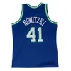 S Sl Dirk Nowitzki Maverick Basketbol Forması Dalla Jason Kidd Steve Nash Jamal Mashburn Mitch ve Ness Tutkunu Mavi Beyaz Boyut S-XXL