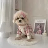 Dog Apparel Sweaters For Pets Autumn Winter Clothes Small Cute Plaid Cardigans Puppy Cat Clothing Pug Chihuahua