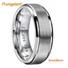 Bandringe iTungsten 6 mm 8 mm Wolframcarbid-Ring für Männer und Frauen, Verlobung, Ehering, trendiger Schmuck, „I Love You“-Gravur, bequeme Passform, 231118