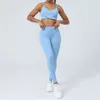 Lu Align Woman ustawiaj letnią siłownię stroje najlepsze szwu damskie ubrania treningowe 2 sztuki