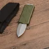 Top Quality Mini Small Auto Tactical Knife D2 Double Edge Spear Point Satin Blade CNC 6061-T6 Handle EDC Knives With Retail Box