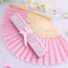 Gift Wrap Storage Box Party Favors Bridal Hand Held Folding Fan Wedding Guests With