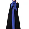 Abbigliamento etnico Musulmano Abaya Medio Oriente Abito Donna Prospettiva solida Cardigan Scialle lungo Set caftano marocchino Donna