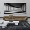 Moderne Gebäude Raum Schwarz Weiß Kunst Poster Raum Kunst Leinwand Gemälde Für Wohnzimmer Wandkunst Dekorative Bilder Wohnkultur