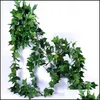 Flores decorativas grinaldas folhas 2m artificial folha de uva verde outras videiras boston ivy decoradas cana de flor falsa atacado hh08 dhaue