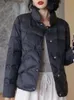 Womens Down Parkas Winter Coats South Korean Fashion Half Season Jacket Loose Lapel Warm Top Street Clothing 231118