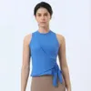 LU LU TANK TOPS ALIGN TSHIRT أفضل قميص للسيدات الرياضة اليوغا الليمون قمم الليمون في فضيحة محصول أعلى من الرقبة عالية الأكياس بالإضافة إلى الحجم الجاف الجاف الجاري الصالة الرياضية Mujer Sport