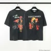 T-shirts T-shirts Luxe Hommes Designer Vêtements de mode Non Fogs Manches courtes Hommes Vintage American High Street Dark Flame Man Made Old High Street T-shirt Hommes Femmes