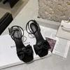 Sandals 2022 New Fairy Wind Women Summer Sexy Pumps Silk Bow Decoration Trend Female Shoes Summer Party Sandals ShoesPeep Toe Sandals Z0420