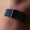 Titta på band Untrl-Thin Watchband Dark Blue ARRIVE STRAP JACKANT FOLT BUCKLE MESH Quartz Accessories 12 14 18 20 22 24mm