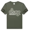 DSQ2 ICON DSQUARED2 DSQ D2 Camisetas estampadas para hombre Marca Clásica Tendencia de moda para Simple Street Manga corta DSQ 803