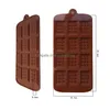 Baking Moulds 21X10Cm Sile Mini Chocolate Block Bar Mod Mold Ice Tray Cake Decorating Baking Jelly Candy Tool Diy Molds Kitchen Drop D Dhyz8