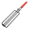 BBQ Tools Accessories Corn Barbecue Rack Sausage Net Clip Steel Iron Basket Detachable Folding Portable Grilling Mesh Tool LT647