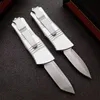 1 шт., 2023, высококачественный серебряный MT UT AUTO, тактический нож D2, лезвие для мытья камня, CNC 6061-T6, ручка, EDC, подарочные ножи с нейлоновой сумкой