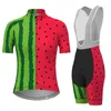 Ensembles de course vêtements de cyclisme pour femmes pastèque rose été manches courtes maillot ensemble respirant vêtements de sport à séchage rapide