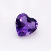 Loose Gemstones Handmade Jewelry Accessories Natural High Quality Heart Amethyst Wholesale Gemstone Ring Customization