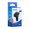 F2 chargeur de voiture adaptateur de lecteur MP3 Bluetooth mains libres transmetteur FM lumière ambiante colorée PD charge rapide de voiture