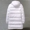 Parkas pour hommes Veste d'hiver pour hommes Veste en duvet de créateur Badge brodé Lettre sur la poitrine Sweat à capuche à col brodé Veste bouffante mi-longue épaissie et chaude