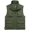 Hommes Gilets 2023 Hommes À Séchage Rapide Respirant Multi Poche Maille Gilet Sans Manches Vestes Homme Outwear De Pêche Gilets Marque Vêtements 230420