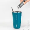Tassen Strohbecher mit Deckel Edelstahl-Thermosbecher Kaffee Tee Kaltgetränk Flasche Wasser Thermobecher Vakuumflaschen 231118