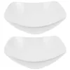 Bowls 2 Pcs Tomato Sauce Organizer Bowl Square Ceramic Cereal Trays Organizing Ceramics Salad Ice Cream