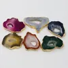 Hangende kettingen natuursteen onregelmatige agaat geode gepolijst kristal plak platen phnom penh genezing reiki charme mineraal home decor 1pc