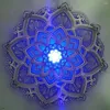 Wandlampe Kreatives Mandala Nachtlicht Aus Holz Hängende Geschnitzte Mehrschichtige LED Wohnatmosphäre Beleuchtungsdekoration
