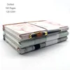 Anteckningsbok prickade marmorstrukturläder täcker handgjorda planerare 160 sidor 120 gsm penna hållare bokmärken