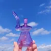 Purple Water Pipe Bubbler Oil Burner Glass Bong Hand Pipes Hookahs Dab Rig Blunt Bubblers Recycler Water Bästa kvalitet O ZZ