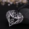 Pendentif Colliers Hommes Vintage Personnalité Pirate Double Loup Collier Norvégien Original Animal Bijoux