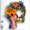 Decoratieve bloemen sierlichtgewicht deur hangende rattan ring krans pography prop prop