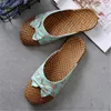 Slippers 2023 Women Summer Beach Flip Flops Breathable Linen Flat Female Casual Flax Bow Ladies Sandals Shoes