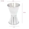 Measuring Cup Cocktail Liquor Bar Measuring Cups Stainless Steel Jigger Bartender Drink Mixer i0420