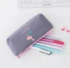 Fashion Flamingo Canvas Pencil Bag cancelleria per bambini Storage Organizer Astuccio per penne Borse studente grande cerniera Matite Pouch Forniture scolastiche Forniture per ufficio in stile coreano